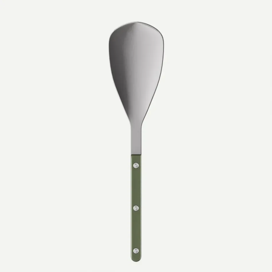Bistrot Vintage Pearly Dark Green Rice Spoon 10.25"
