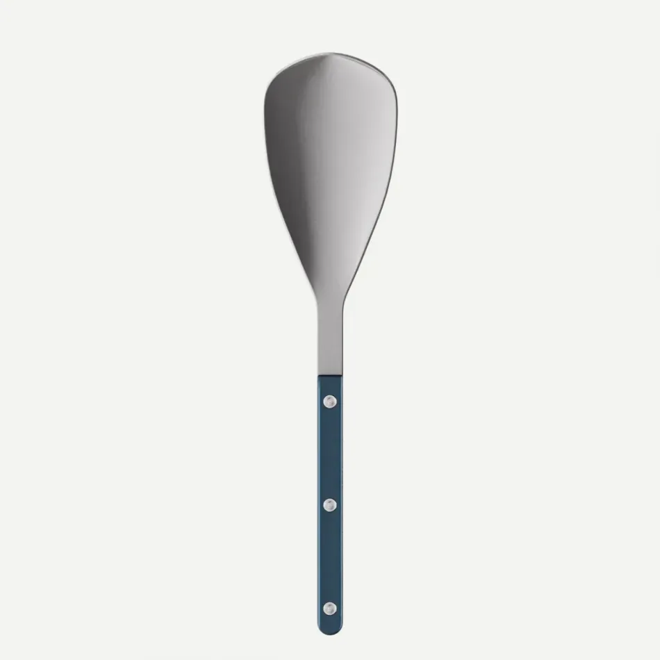 Bistrot Vintage Pearly Steel Blue Rice Serving Spoon 10.5"
