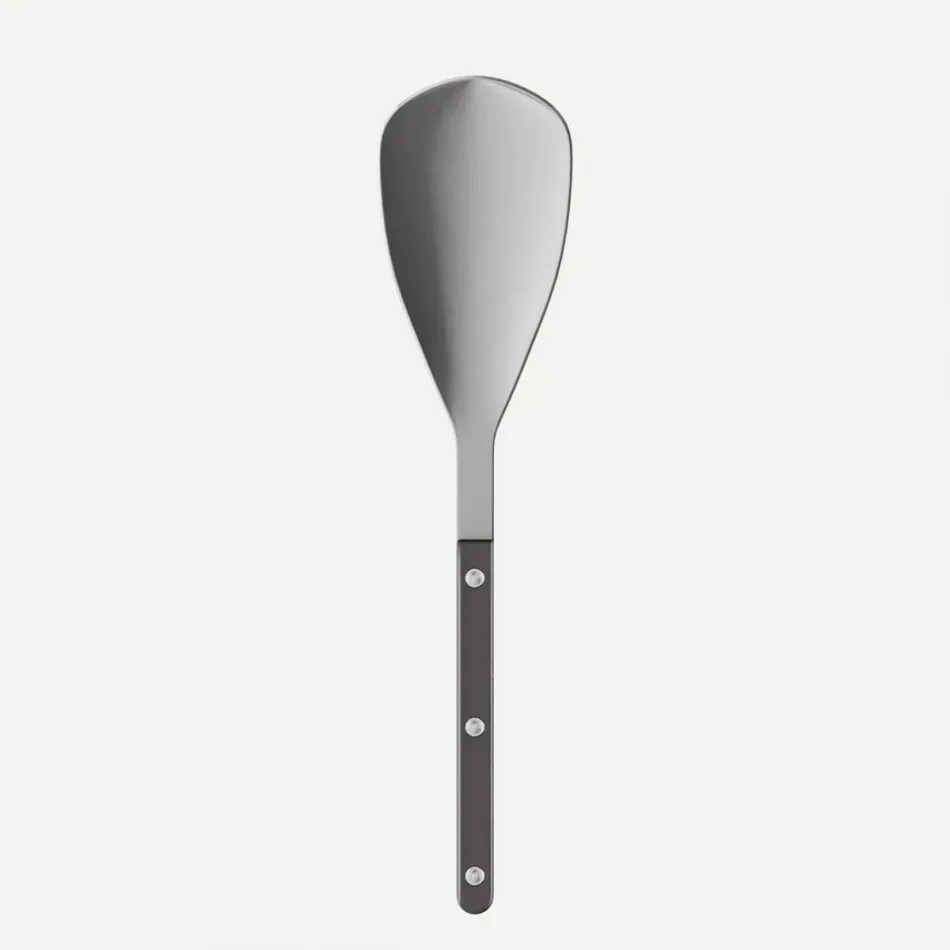 Bistrot Vintage Pearly Dark Grey Rice Serving Spoon 10.5"