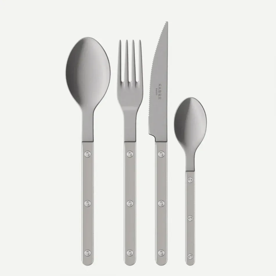 Bistrot Vintage Pearly Grey 24 Pieces Cutlery Set 9.25"
