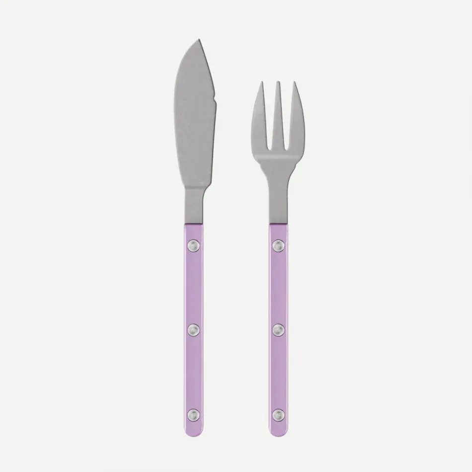 Bistrot Vintage Pearly Lilac Fish Set 8.25"