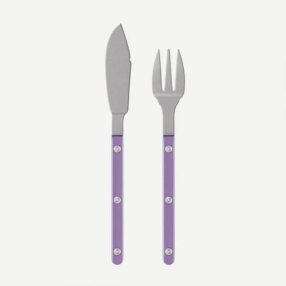 Bistrot Vintage Pearly Purple Fish Set 8.25"