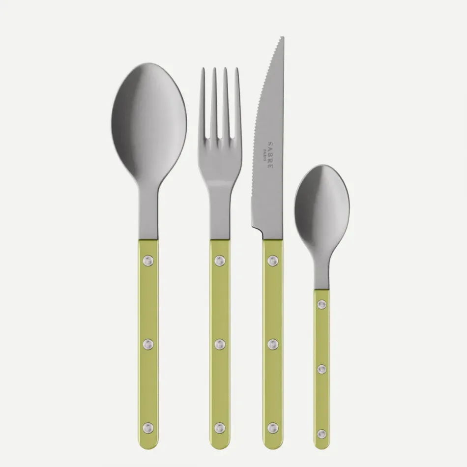 Bistrot Vintage Pearly Moss 4 Pieces Cutlery Set 9.25"