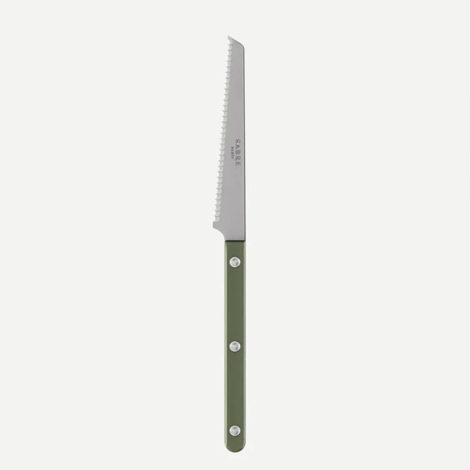 Bistrot Vintage Pearly Dark Green Tomato Knife 8.5"