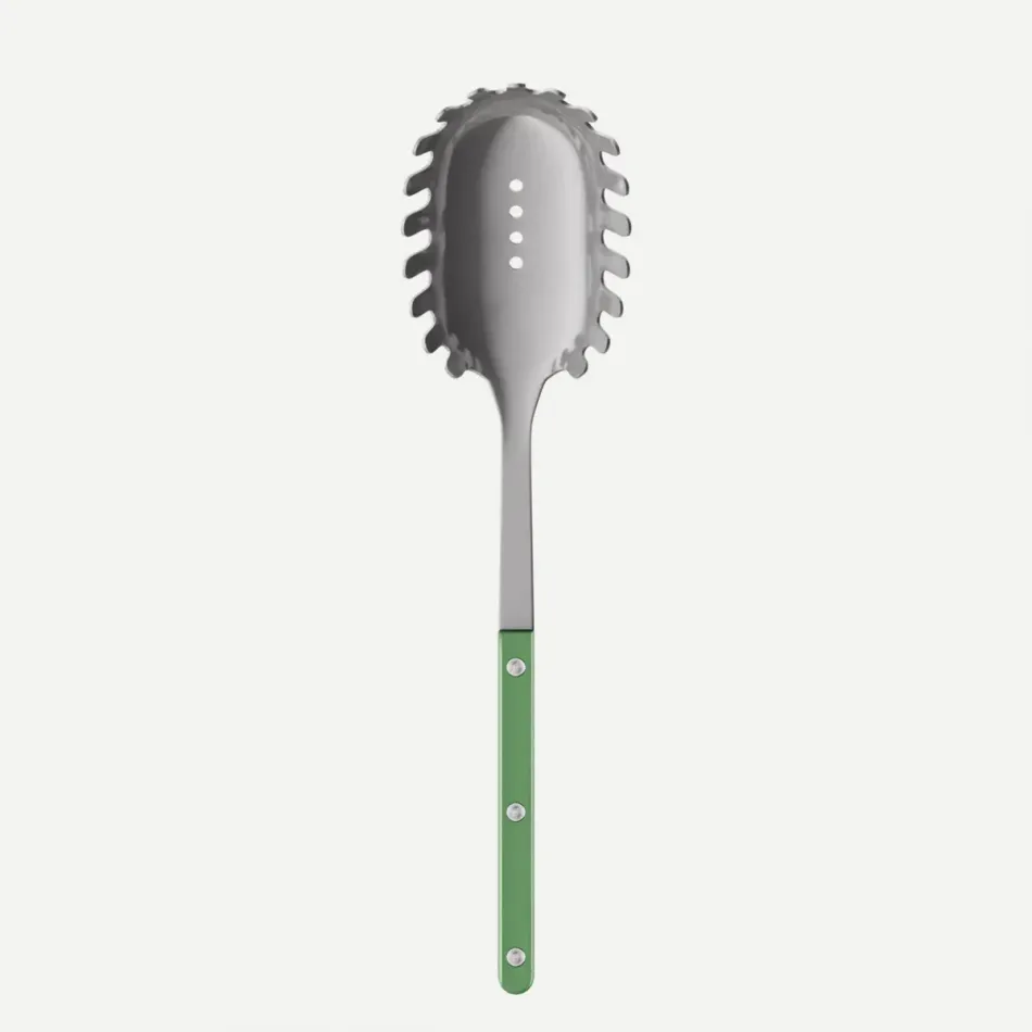 Bistrot Vintage Pearly Garden Green Spaghetti Spoon 10.5"