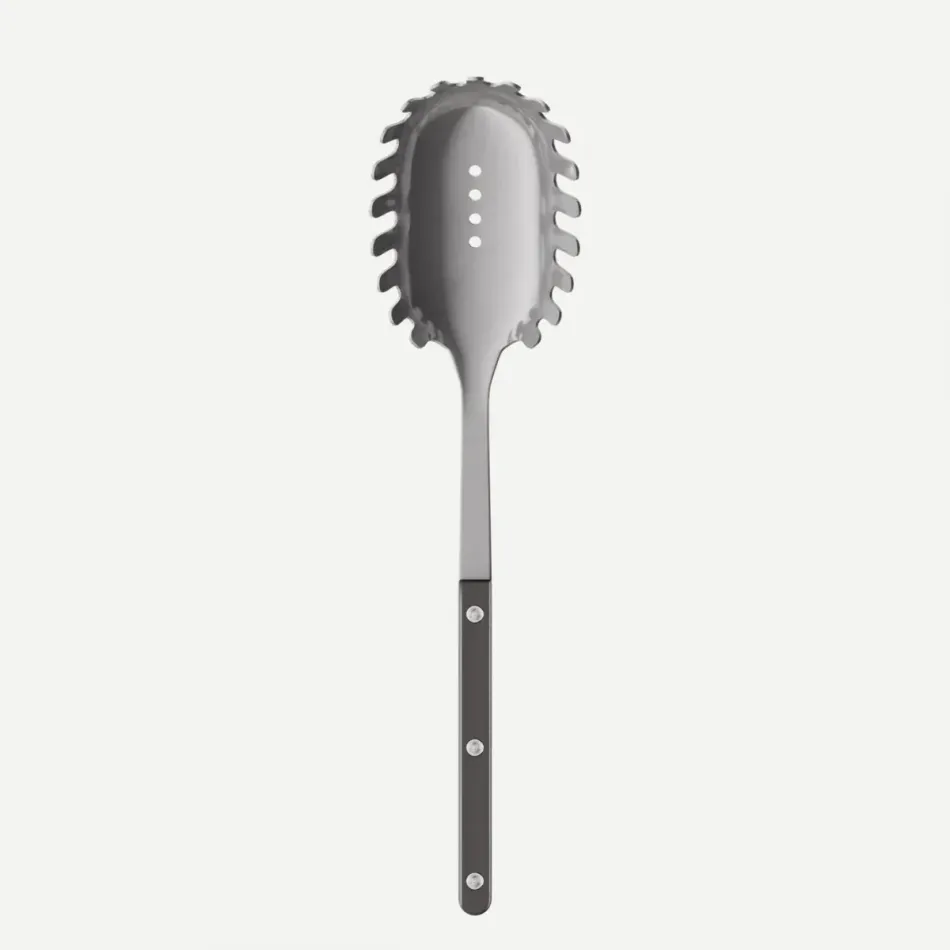 Bistrot Vintage Pearly Dark Grey Spaghetti Spoon 10.5"