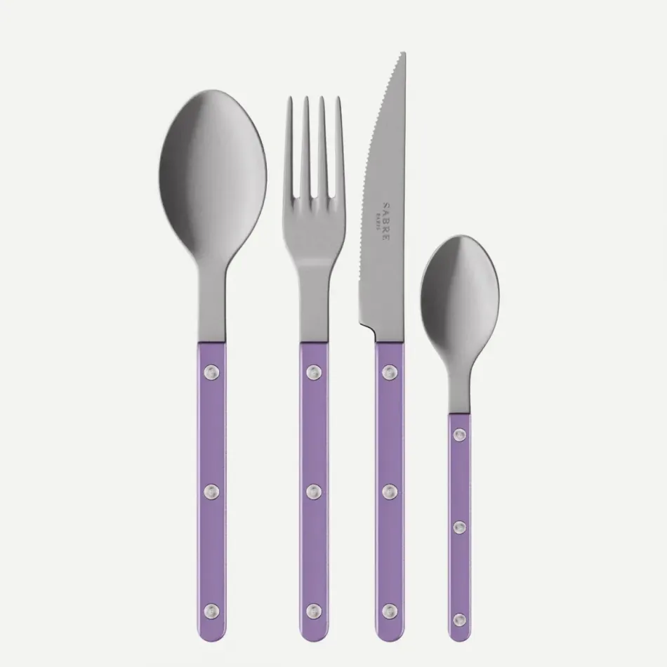 Bistrot Vintage Pearly Purple 48 Pieces Cutlery Set 9.25"