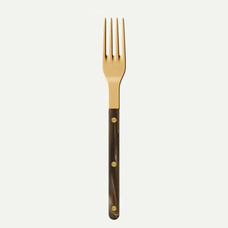 Bistrot Gold Buffalo Faux Buffalo Dinner Fork 8"1/2