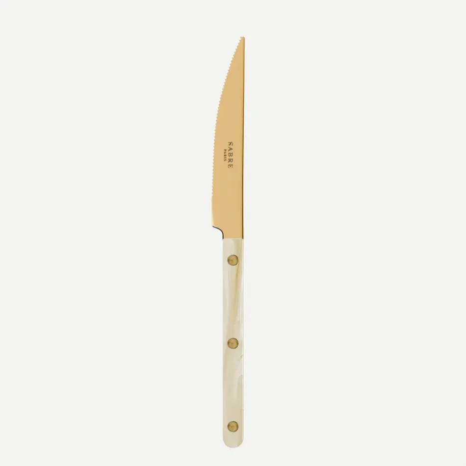 Bistrot Gold Horn Faux Horn Dinner Knife 9"1/4
