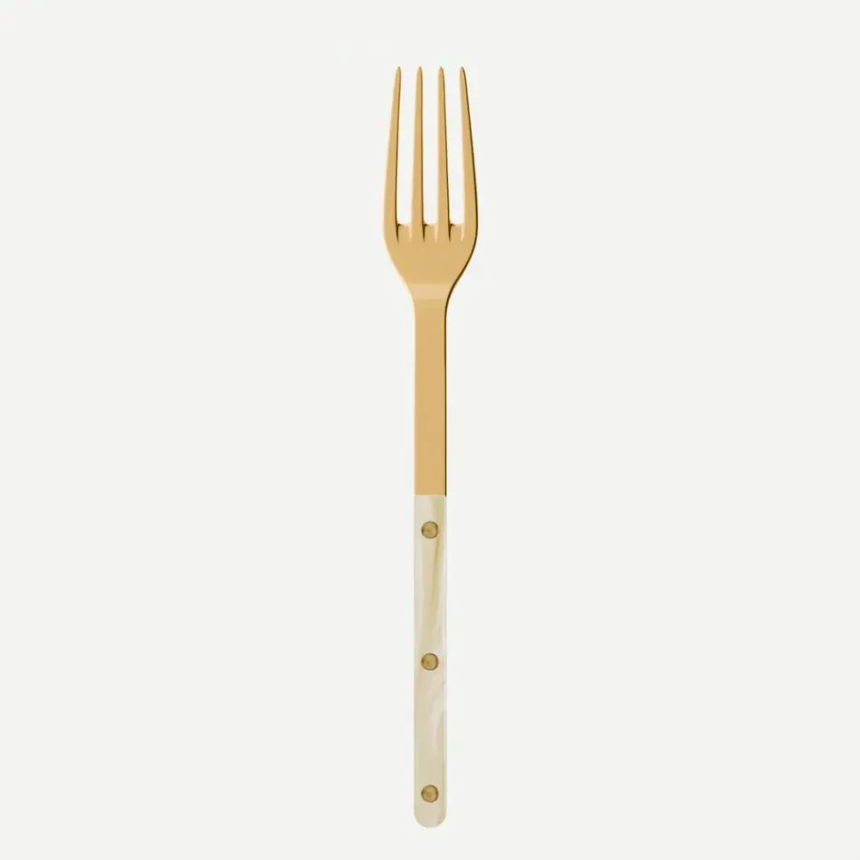 Bistrot Gold Horn Faux Horn Serving Fork 10"1/4