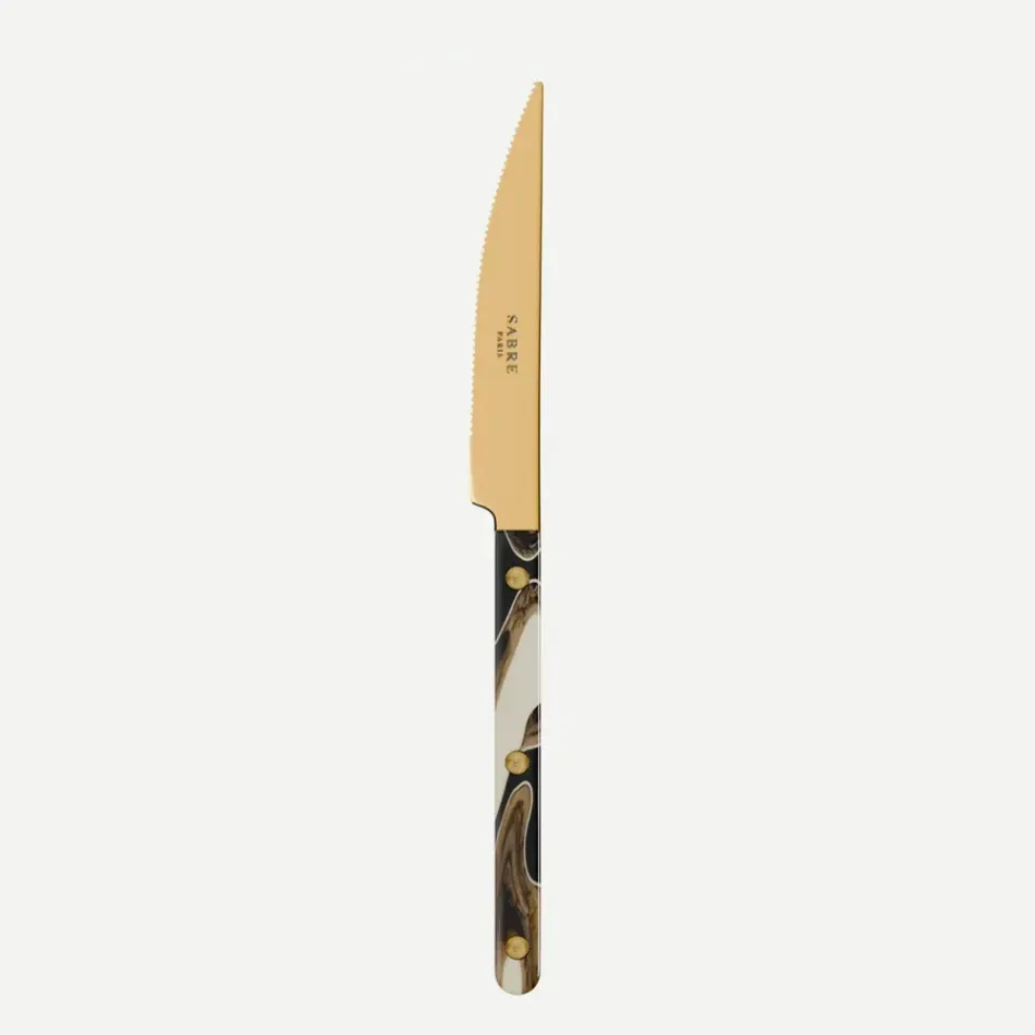 Bistrot Gold Dune Dune Black Dinner Knife 9"1/4