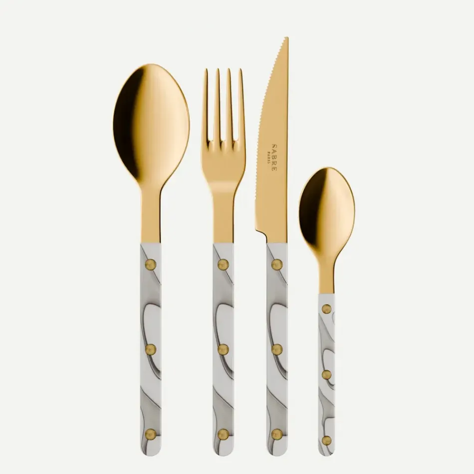 Bistrot Gold Dune Dune Ivory 4 Pieces Cutlery Set 9"1/4