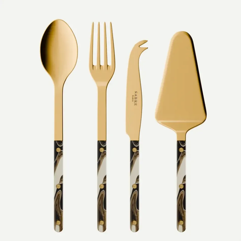 Bistrot Gold Dune Dune Black Set Of 4 Bistrot Must-Have Serving Pieces