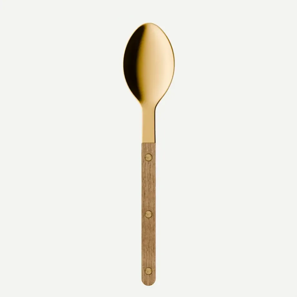 Bistrot Gold Teak Teak Soup Spoon 8"1/2