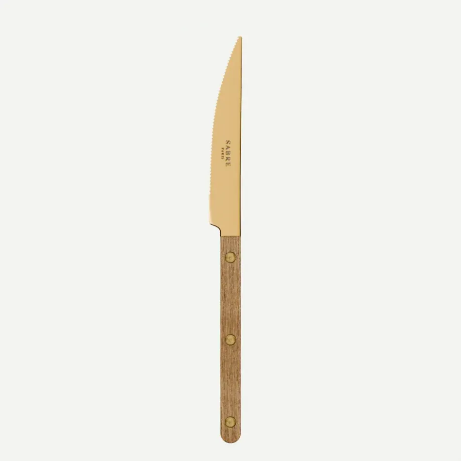Bistrot Gold Teak Teak Dinner Knife 9"1/4