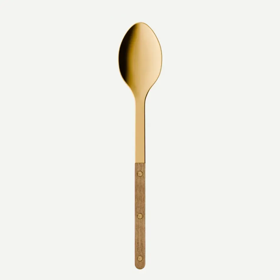Bistrot Gold Teak Teak Serving Spoon 10"1/4