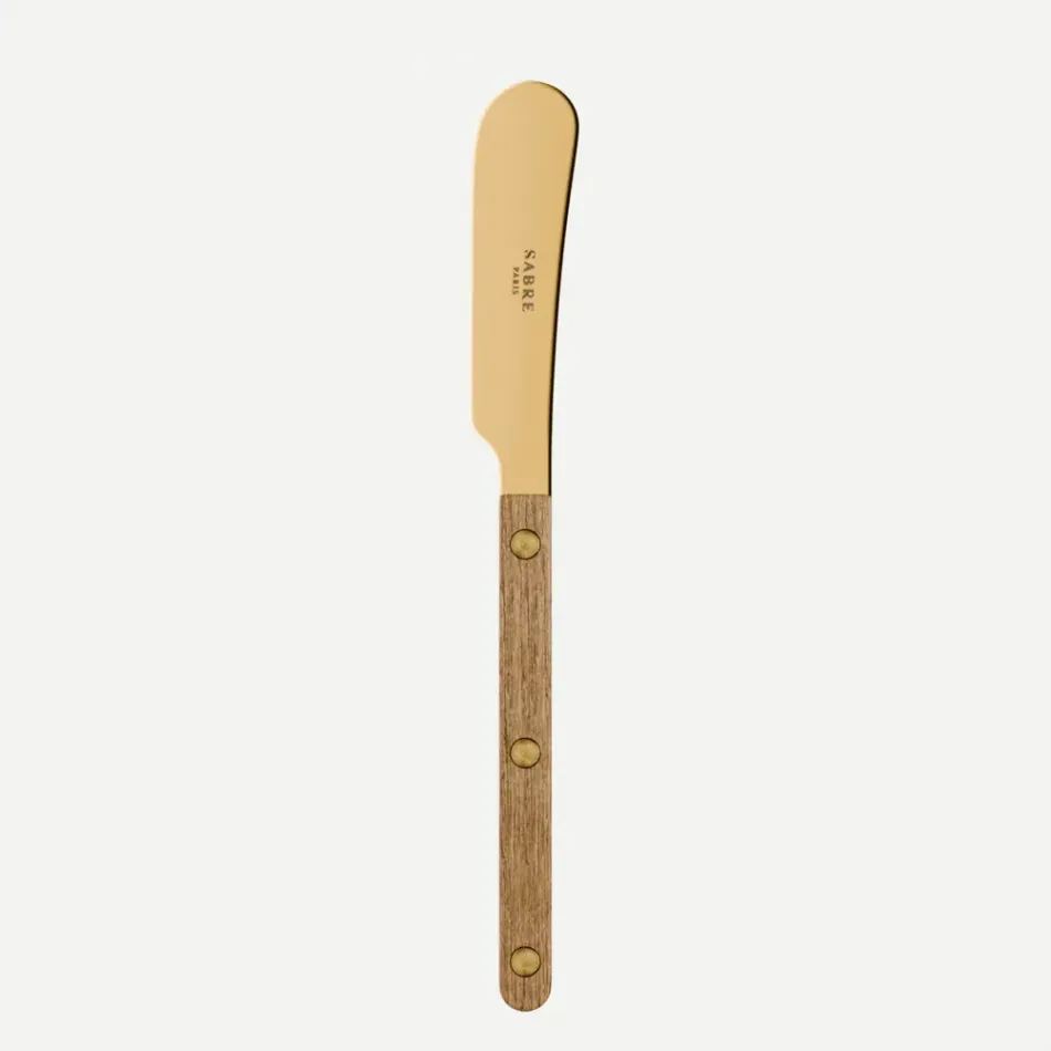Bistrot Gold Teak Teak Butter Spreader 5"1/2