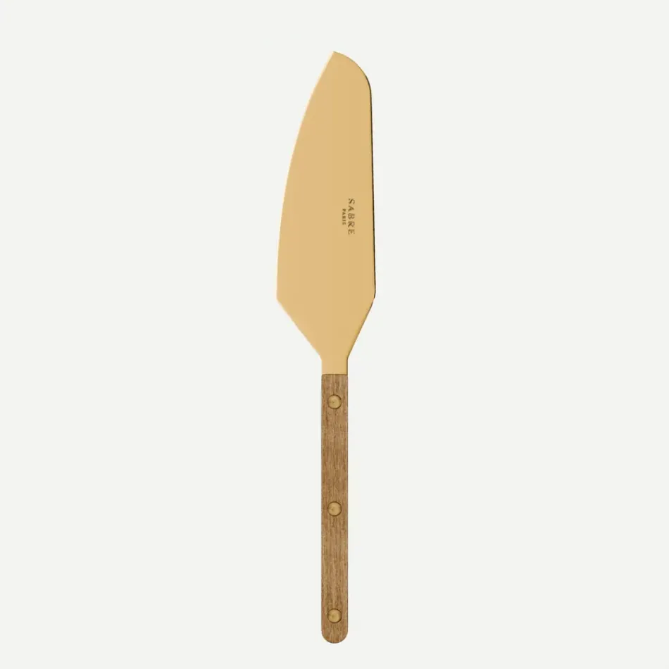 Bistrot Gold Teak Teak Tart Slicer 10"