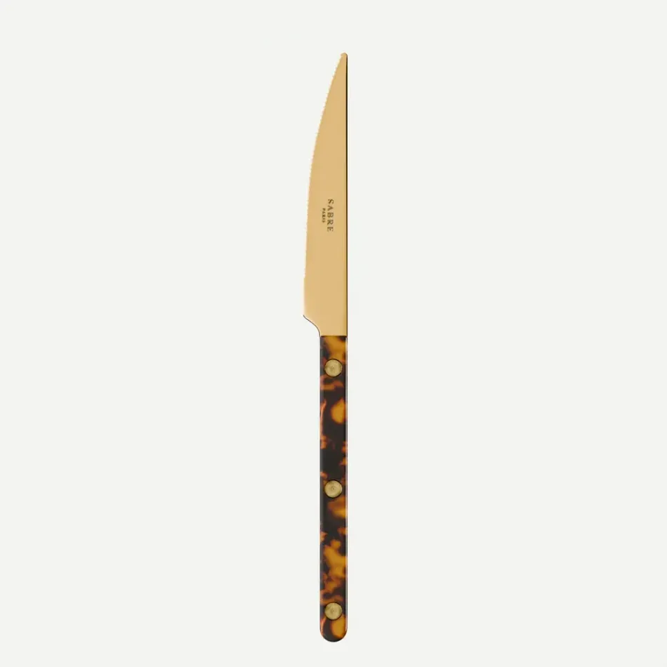 Bistrot Gold Tortoise Faux Tortoise Dessert Knife 8"