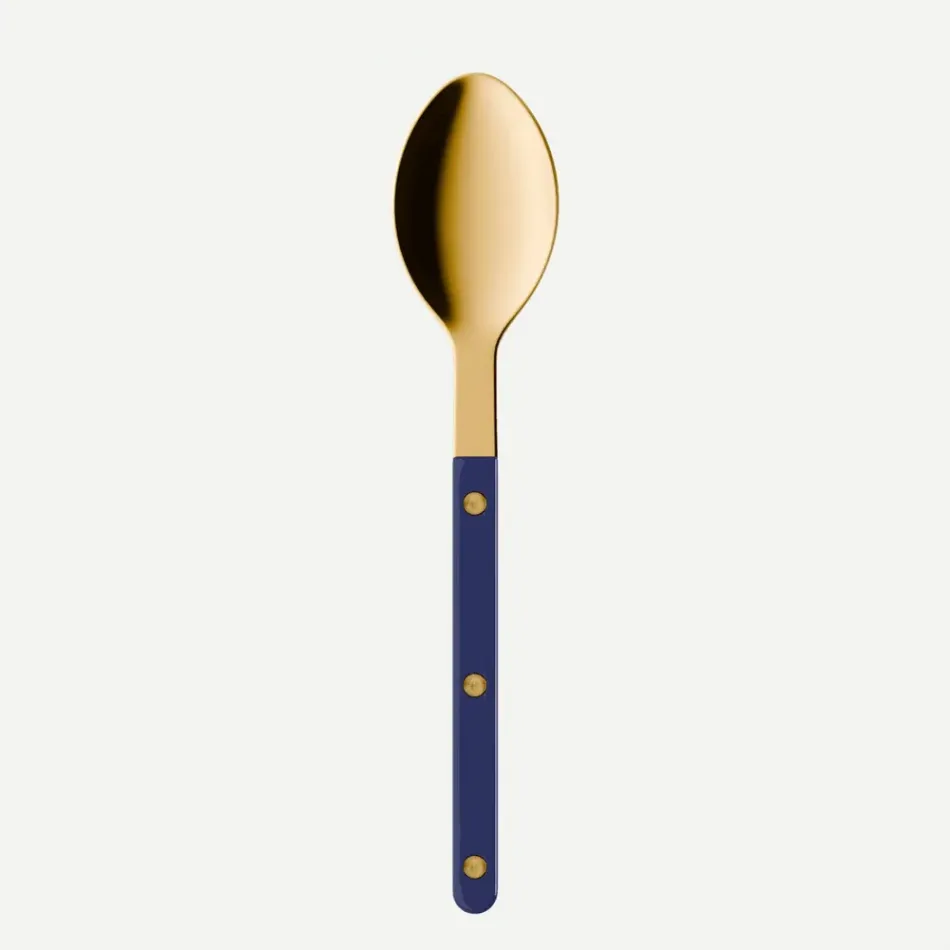 Bistrot Gold Solid Navy Blue Soup Spoon 8"1/2