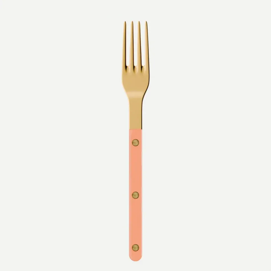 Bistrot Gold Solid Nude Pink Dinner Fork 8"1/2