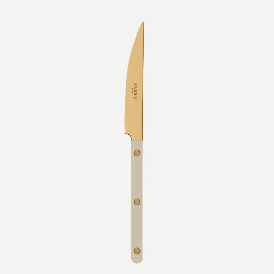 Bistrot Gold Solid Light Kaki Dinner Knife 9"1/4