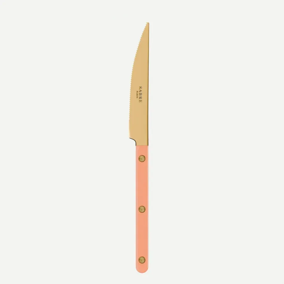 Bistrot Gold Solid Nude Pink Dinner Knife 9"1/4