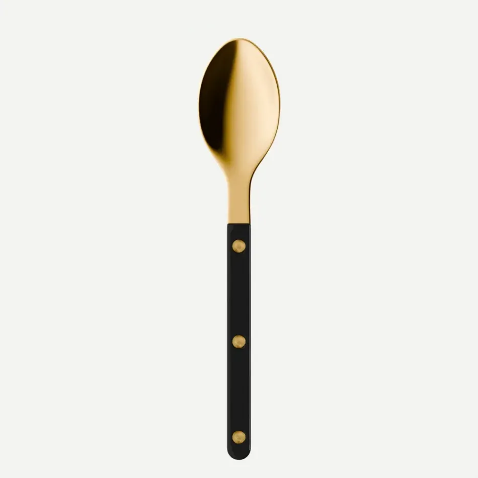 Bistrot Gold Solid Black Teaspoon 6"