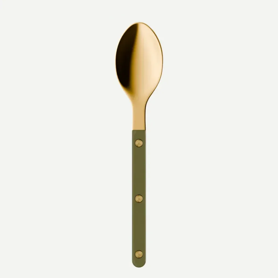 Bistrot Gold Solid Green Fern Teaspoon 6"