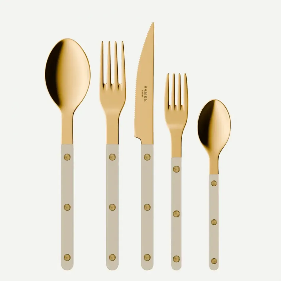 Bistrot Gold Solid Light Kaki Flatware