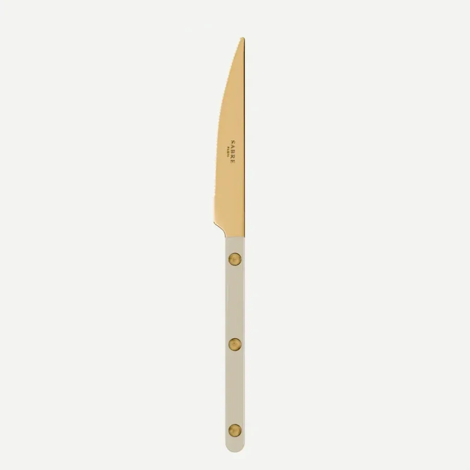 Bistrot Gold Solid Light Kaki Dessert Knife 8"