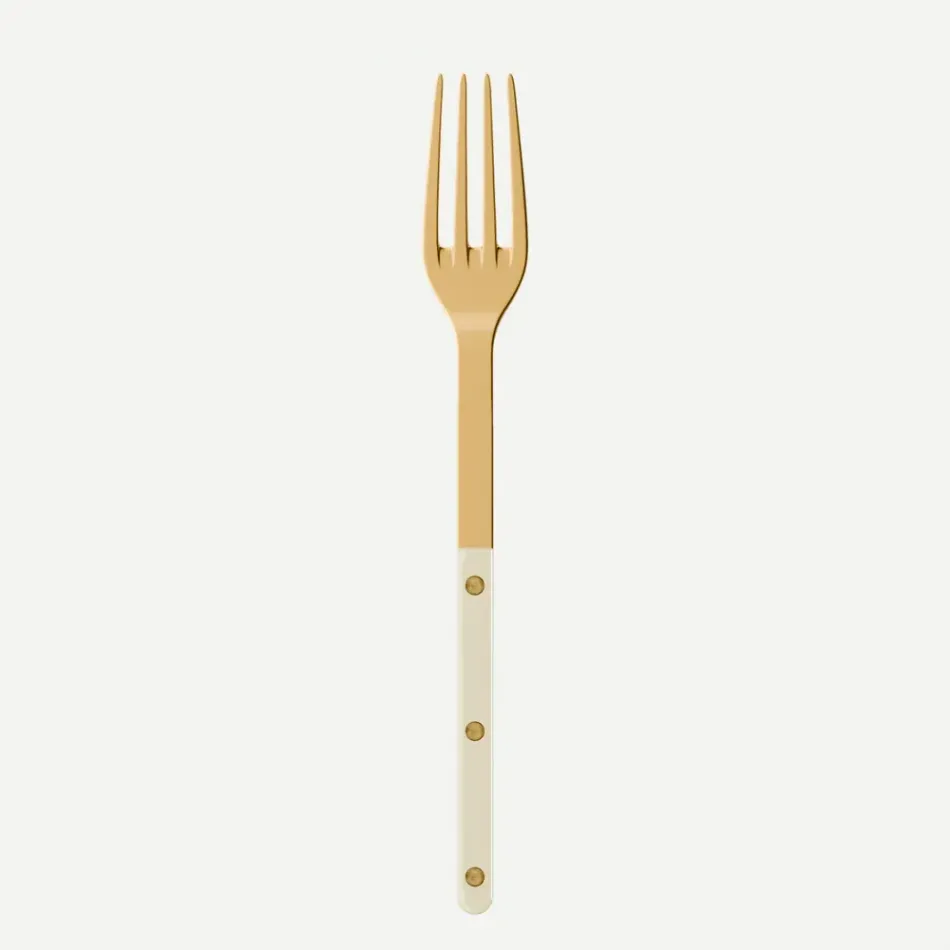Bistrot Gold Solid Ivory Serving Fork 10"1/4