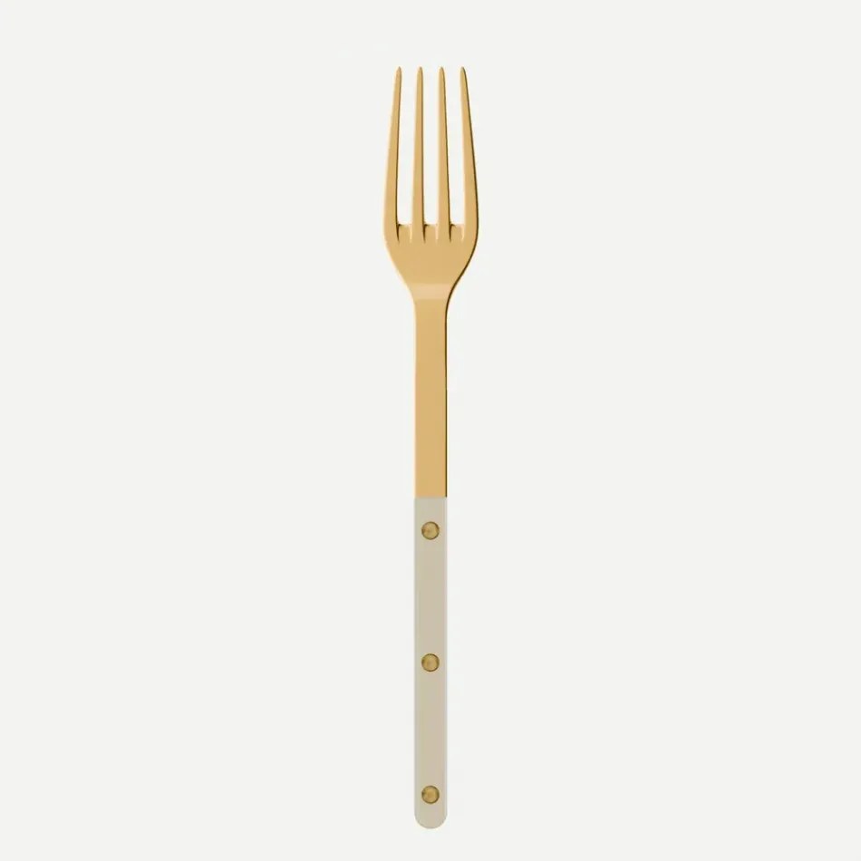 Bistrot Gold Solid Light Kaki Serving Fork 10"1/4