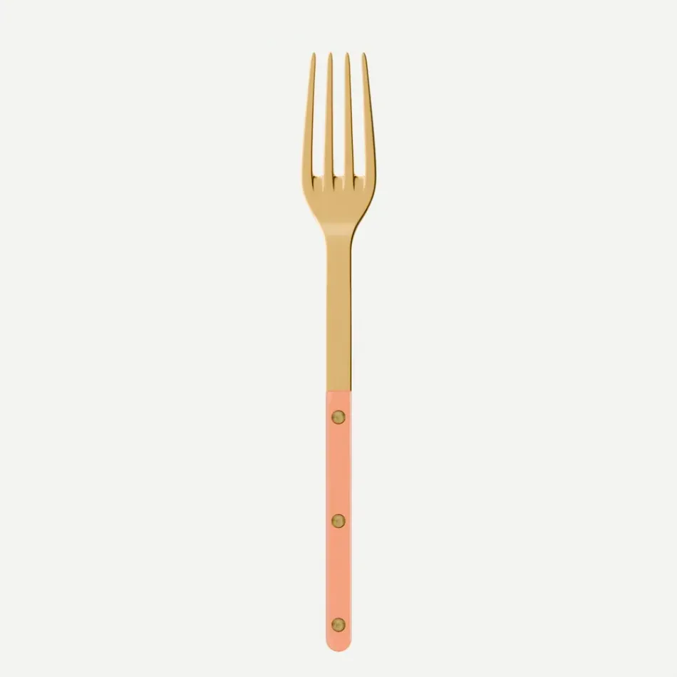 Bistrot Gold Solid Nude Pink Serving Fork 10"1/4