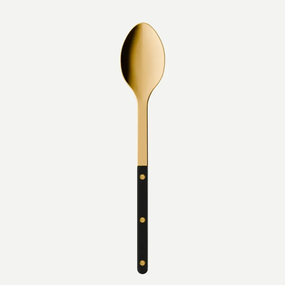 Bistrot Gold Solid Black Serving Spoon 10"1/4