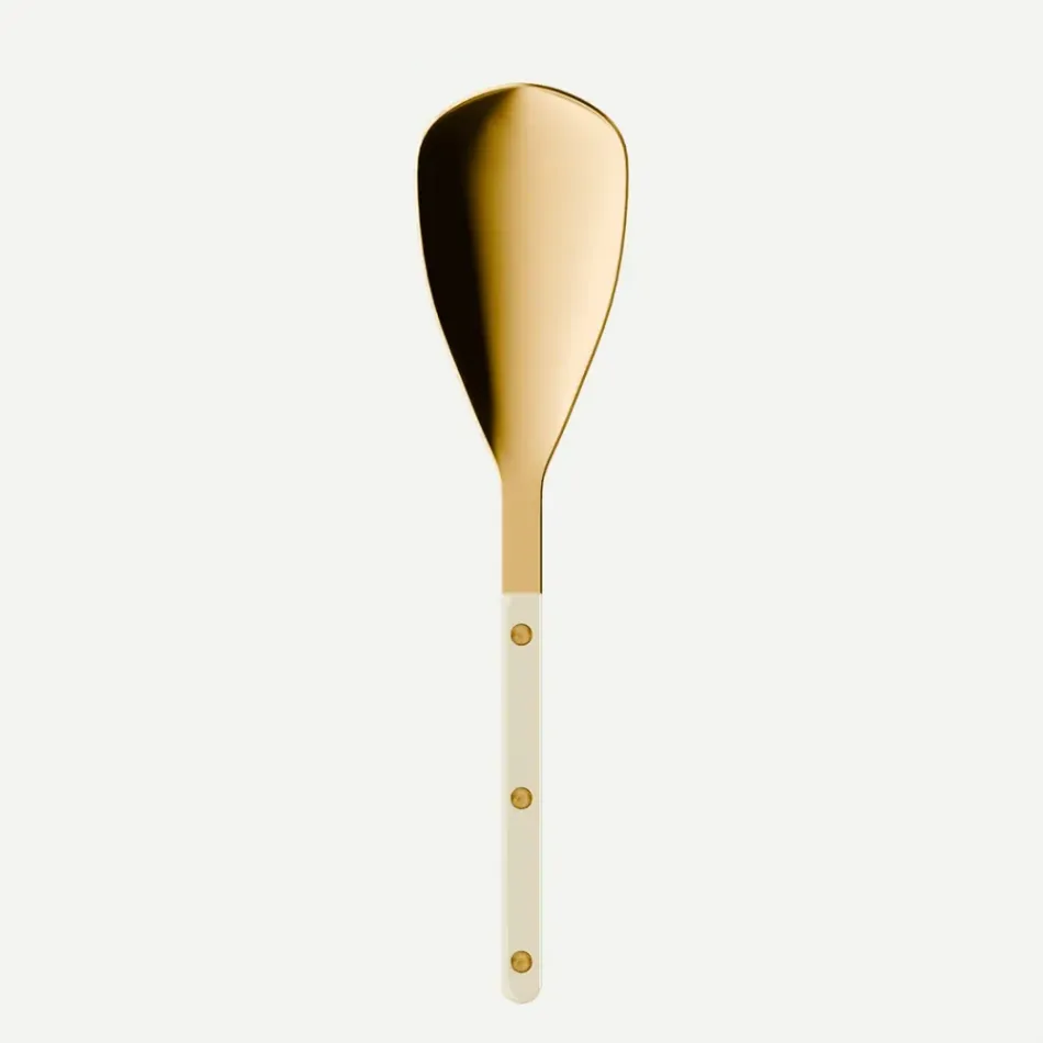 Bistrot Gold Solid Ivory Rice Spoon 10"1/4