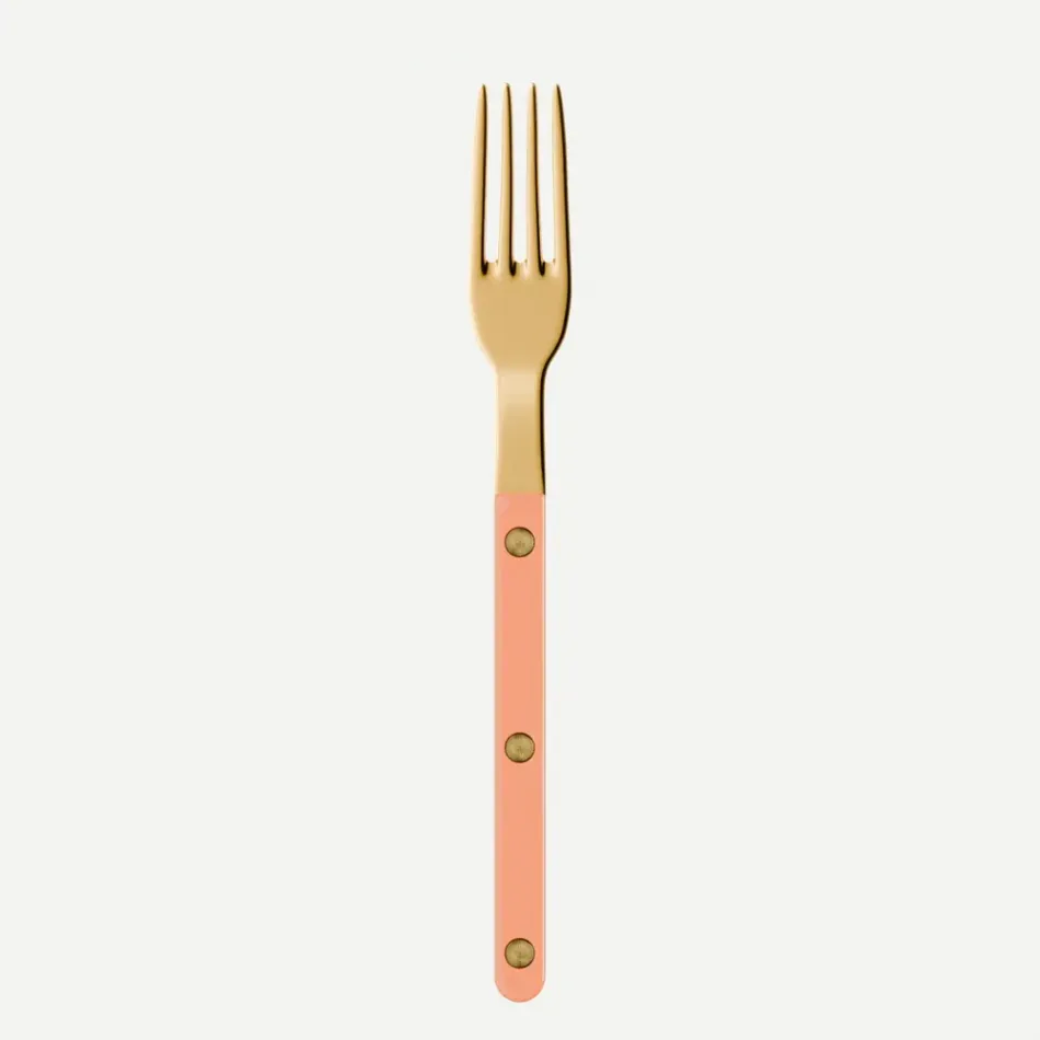 Bistrot Gold Solid Nude Pink Small Fork 6"1/2