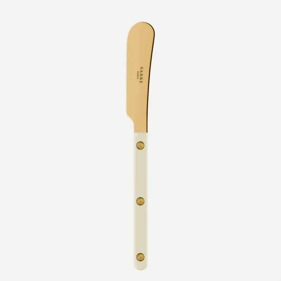 Bistrot Gold Solid Ivory Butter Spreader 5"1/2