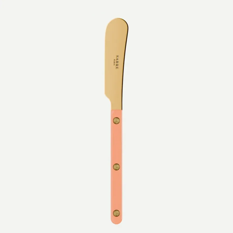 Bistrot Gold Solid Nude Pink Butter Spreader 5"1/2