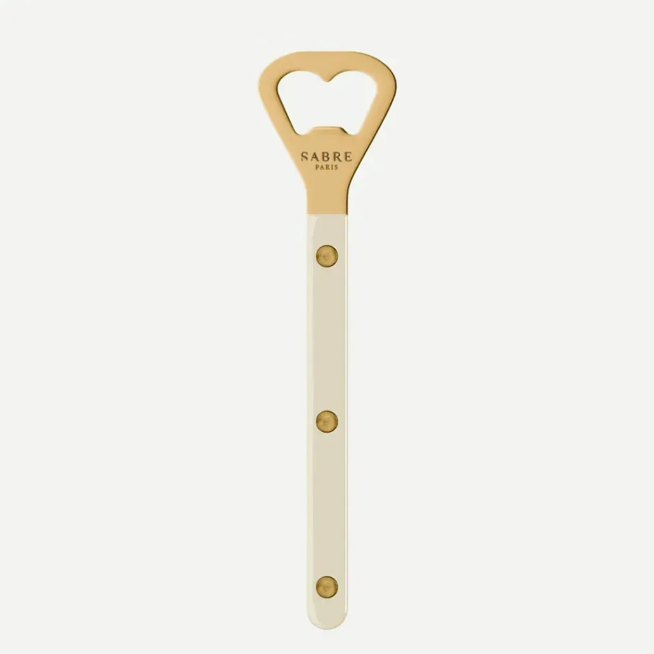 Bistrot Gold Solid Ivory Bottle Opener 6"1/4