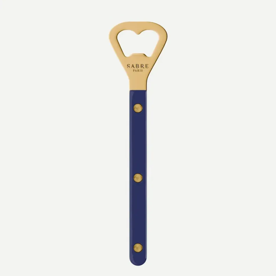 Bistrot Gold Solid Navy Blue Bottle Opener 6"1/4