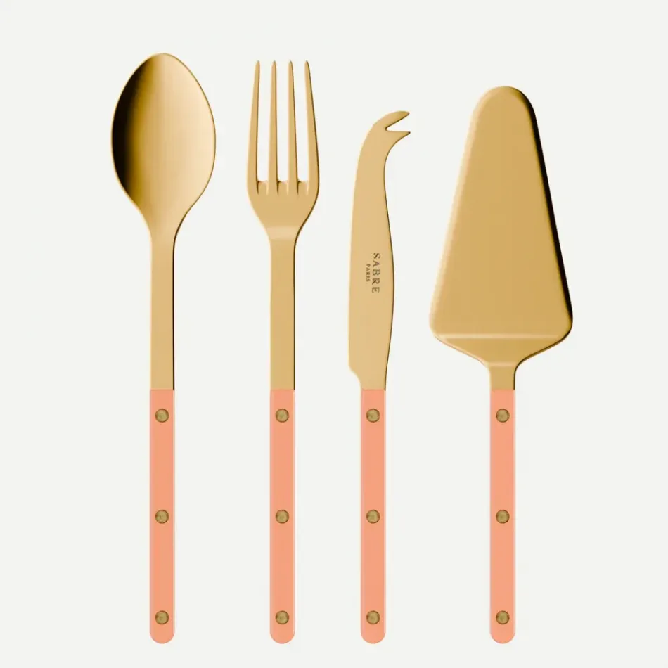 Bistrot Gold Solid Nude Pink Set Of 4 Bistrot Must-Have Serving Pieces