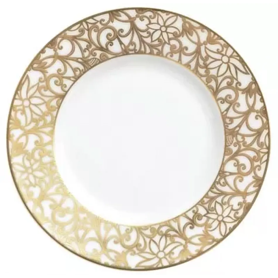 Salamanque Or/Gold White Bread & Butter Plate Diam 6.3 in