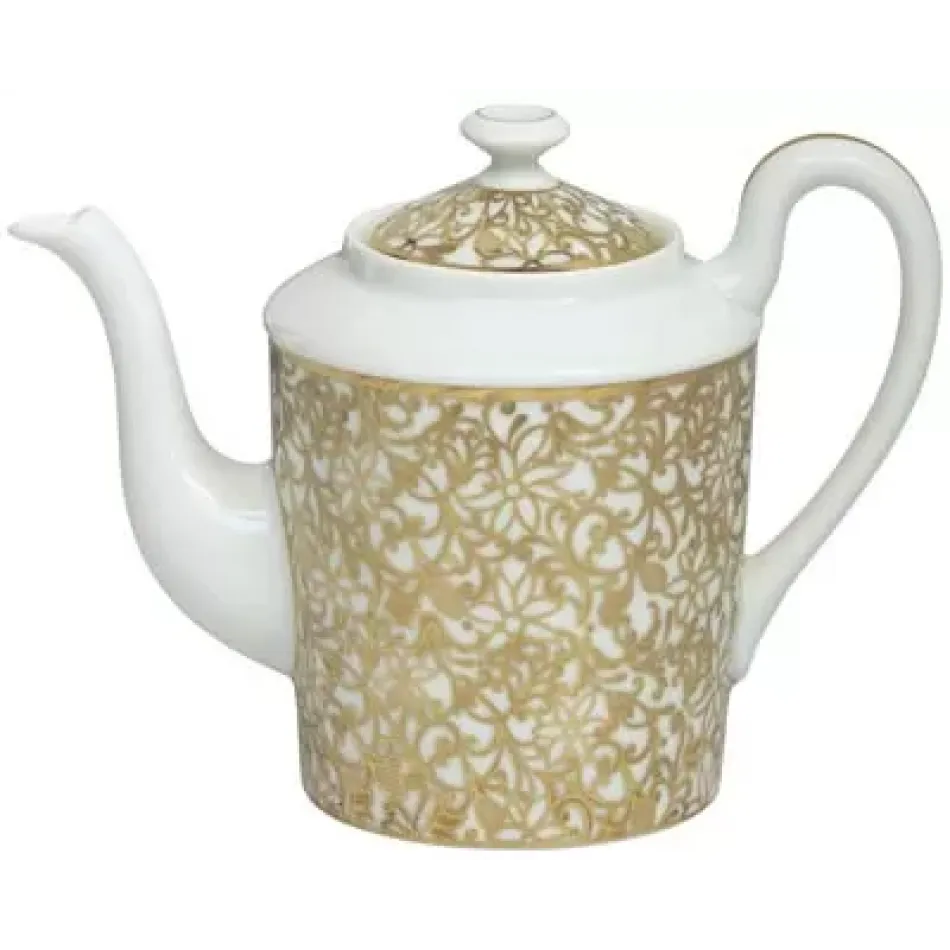 Salamanque Or/Gold White Coffee Pot Diam 3.0 in