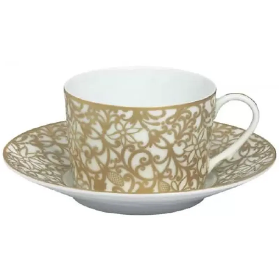 Salamanque Or/Gold White Tea Cup Extra Diam 3.4 in