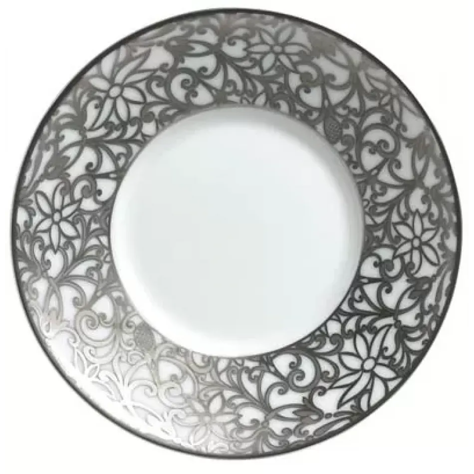 Salamanque Platinum White Tea Saucer Extra Round 6.1 in.