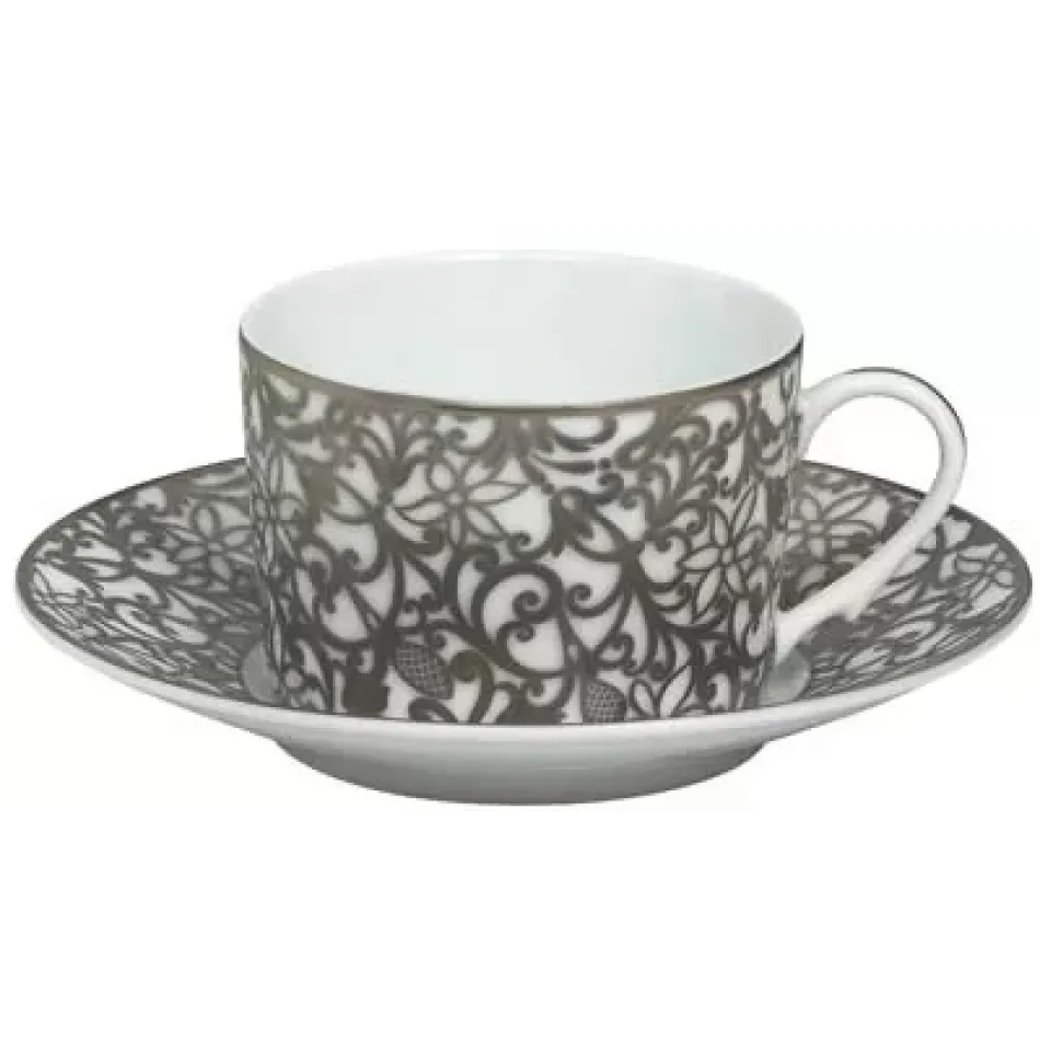 Salamanque Platinum White  Tea Cup Extra Diam 3.4 in