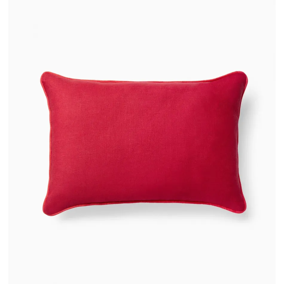 Manarola Decorative Pillow 12 x 18 Crimson/Poppy