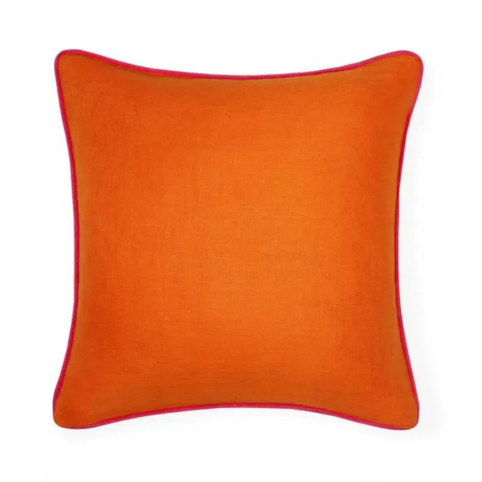 Manarola Decorative Pillow 20 x 20 Tangerine/Raspberry