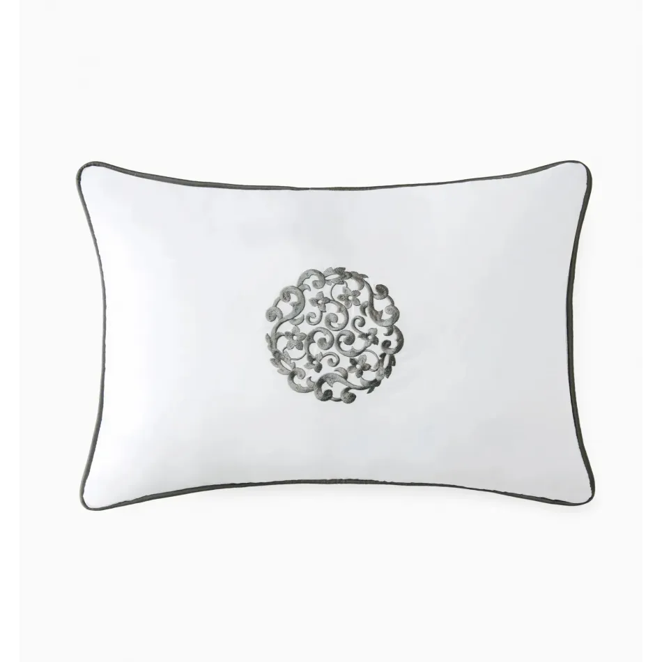 Storia Decorative Pillow 12 x 18 White/Charcoal